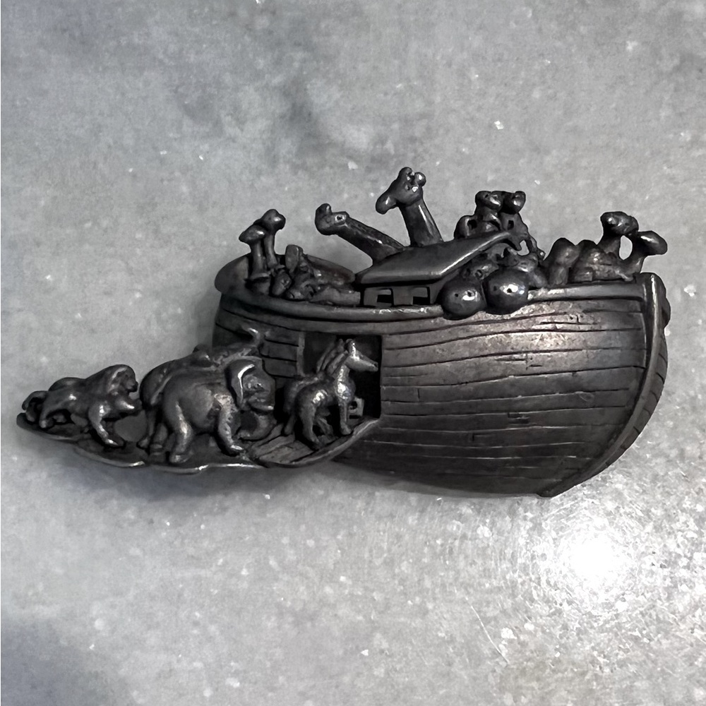 AJC Pewter Noah’s Ark Brooch